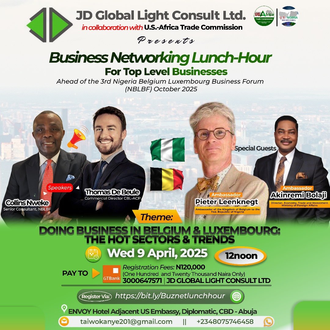 Business Networking Lunch-Hour Meeting organized by JD Global Light Consult Ltd