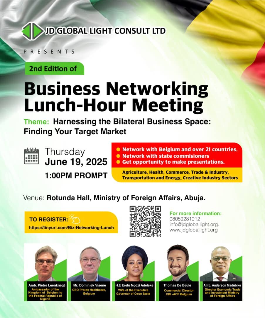 Business Networking Lunch-Hour Meeting organized by JD Global Light Consult Ltd